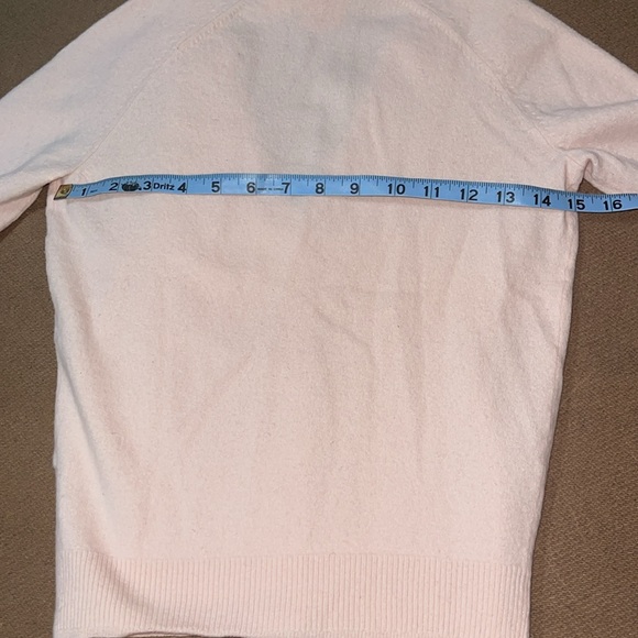 Tory Burch light pink WOOL V Neck Sweater M - Picture 7 of 12
